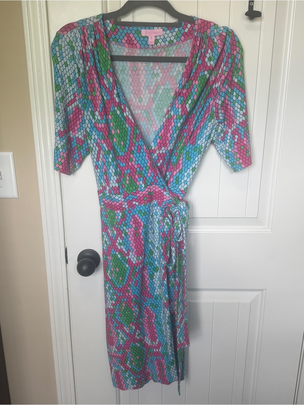 Lilly Pulitzer Adalie Wrap Dress in Show Me Some Skin Print